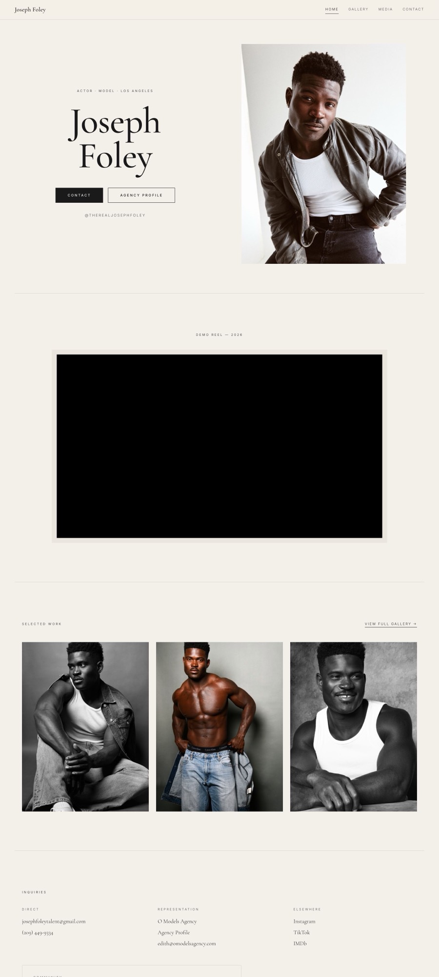 Joseph Foley website